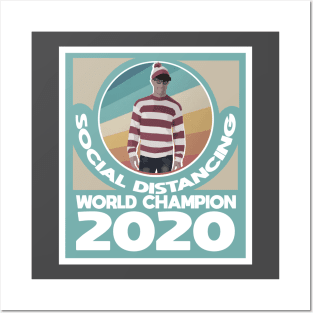 Social Distancing Champion - Waldo - Where Is He? Posters and Art